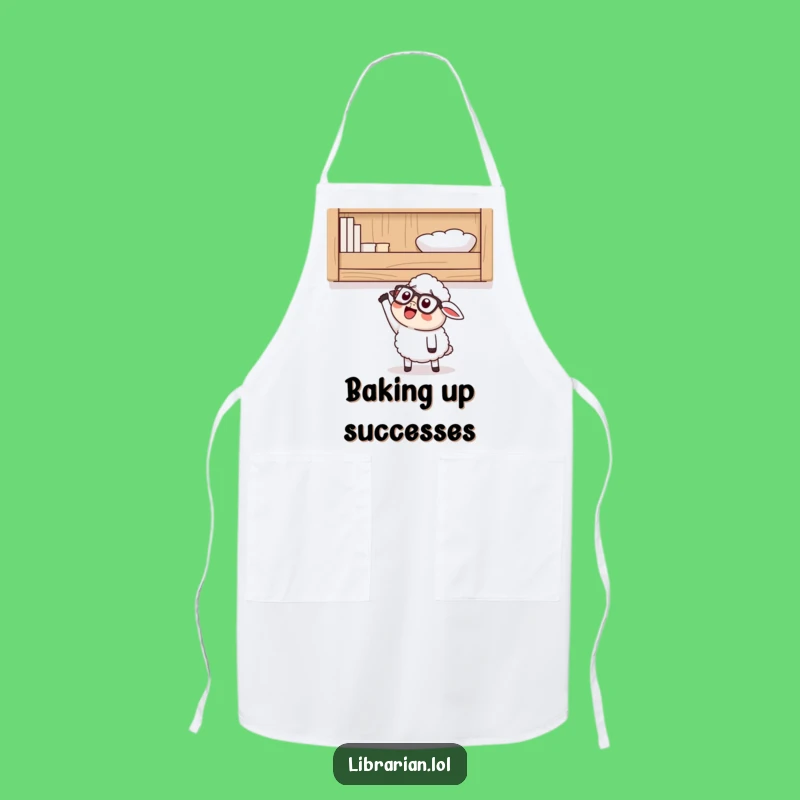 Funny Sheep Apron - Smart Cartoon Animal Reaching, Kitchen Humor & Novelty Gift