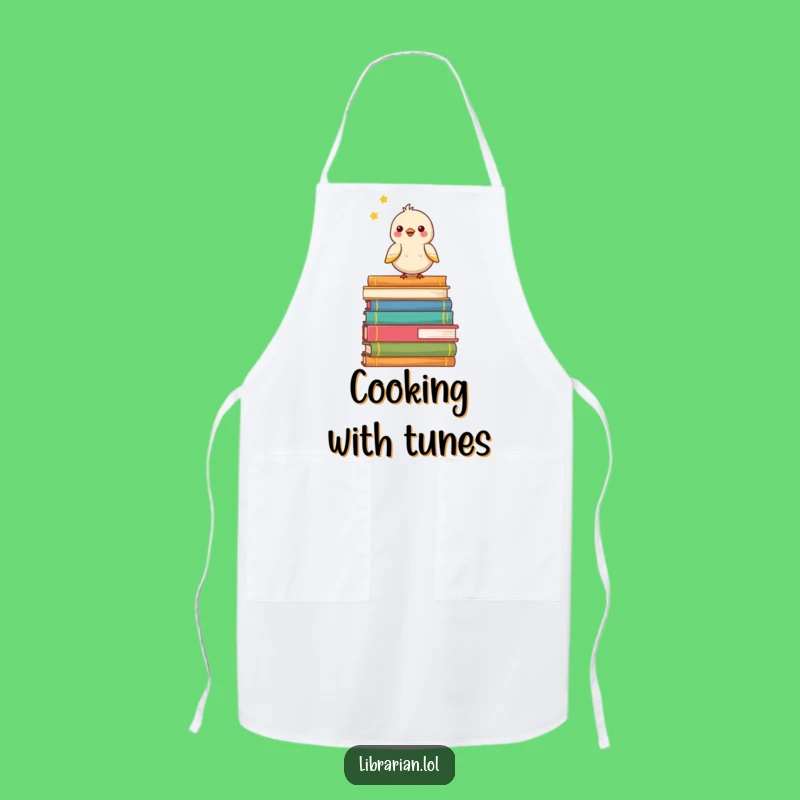 Funny Birdy Book Lover Apron - Cook and Read with Cheerful Flair