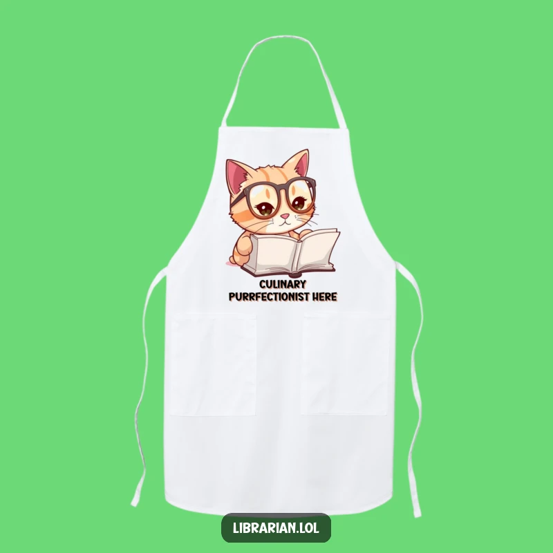 Funny Cat Chef Apron - Cute Kitchen Wear for Literary Felines