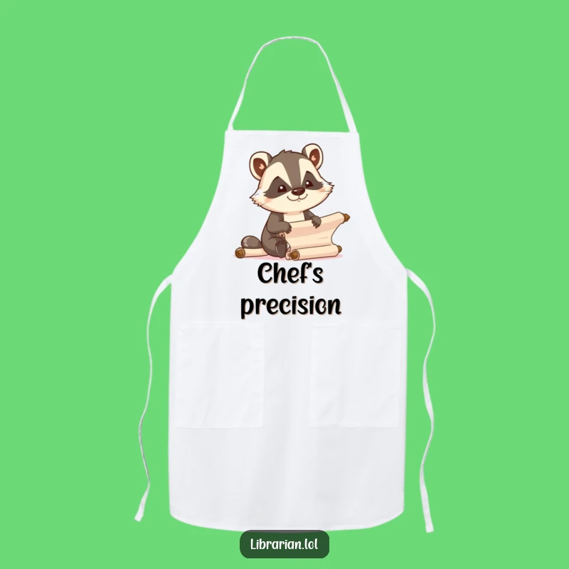 Funny Badger Kitchen Apron, Focused Chef, Efficient Organizer Gift