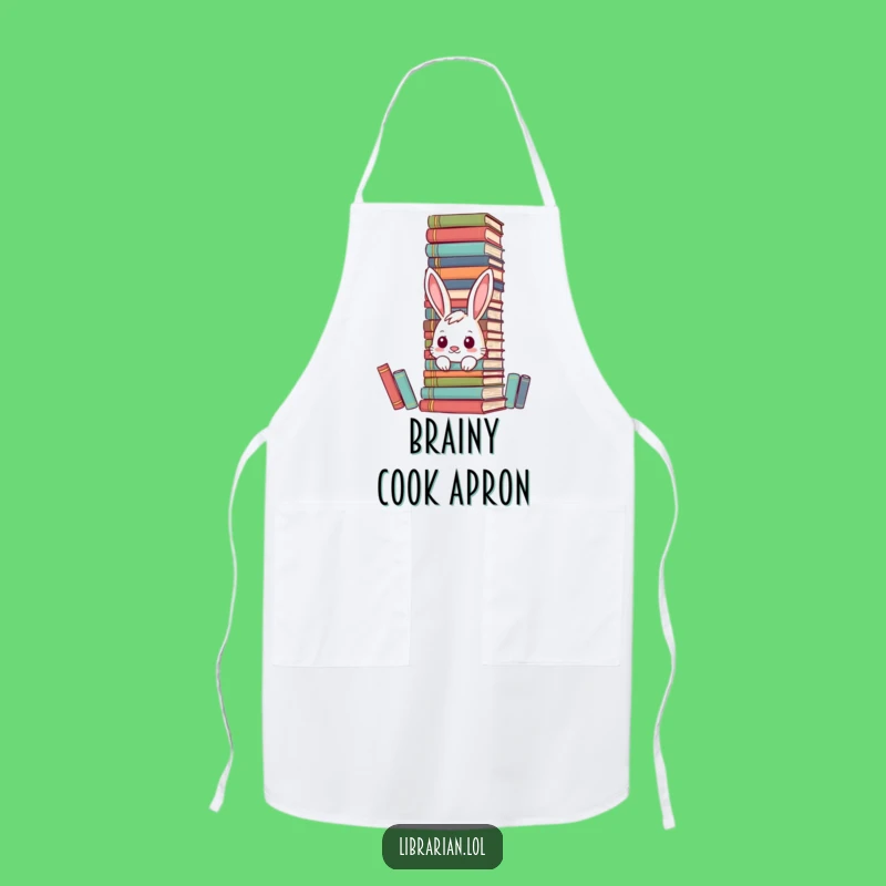 Funny Bunny Bookworm Apron: Cook and Read with Whimsical Protection and Humor