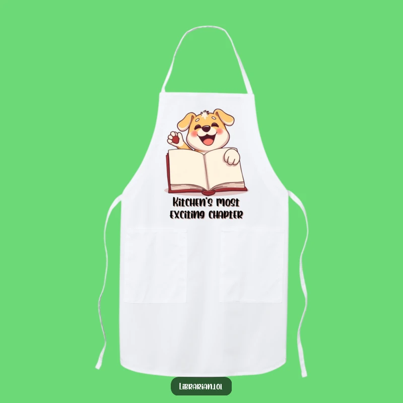 Funny Dog Stamp Apron: Kitchen Fun for Pawsitive Readers, Chef Gift