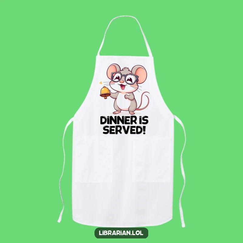 Funny Mouse Apron: Cheerful Chef's Bell Ringer Kitchen Gift