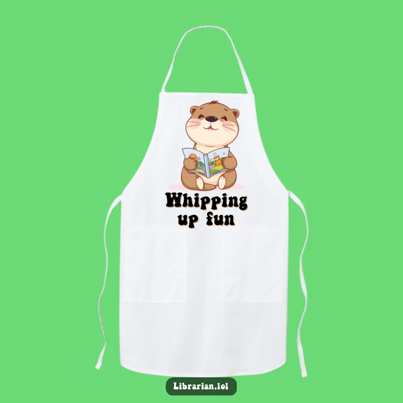 Funny Otter Story Time Apron - Protect Clothes During Creative Play