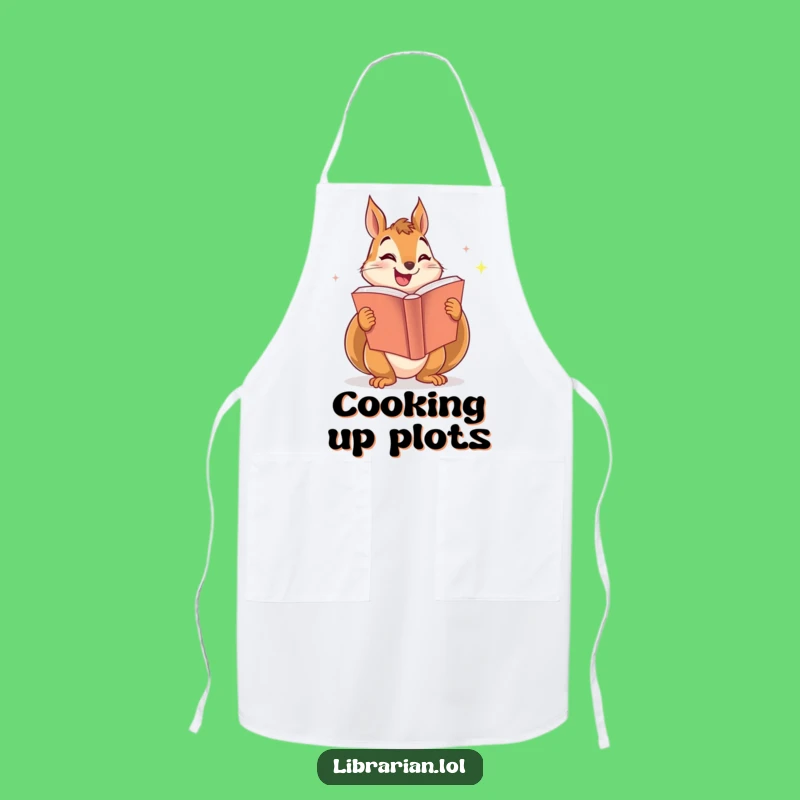 Funny Squirrel Apron: Enthusiastic Chef's Book Lover Kitchen Gift