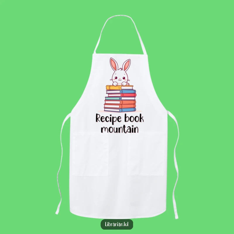 Funny Chef Apron - Rabbit Book Peek, Practical Funny Gift for Cooks