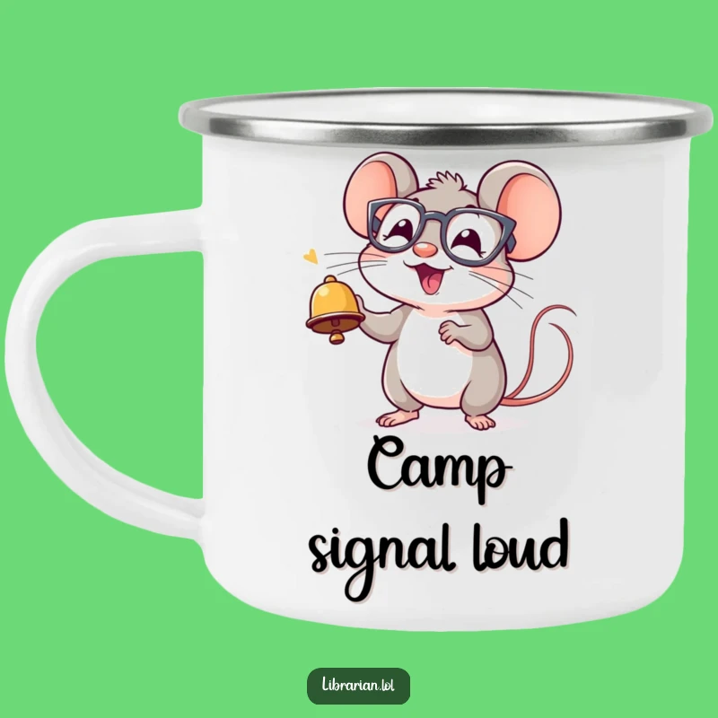 Funny Mouse Camping Mug: Cheerful Bell Ringer Drinkware for Adventures