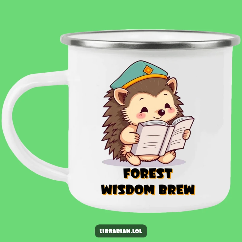 Funny Hedgehog Camping Mug - Enjoy Your Brew with This Hilarious Study Buddy