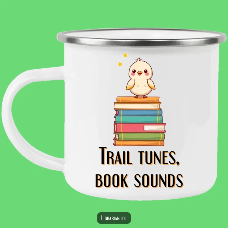 Funny Birdy Book Lover Camping Mug - Adventure and Cheer for Readers