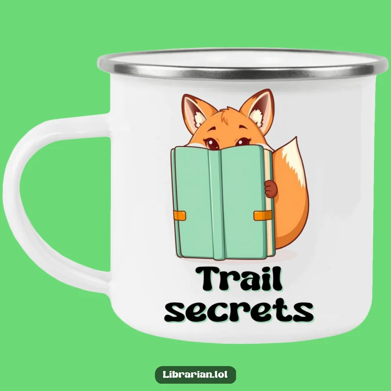 Funny Fox Librarian Camping Mug: Adventure with a Hint of Mischief!