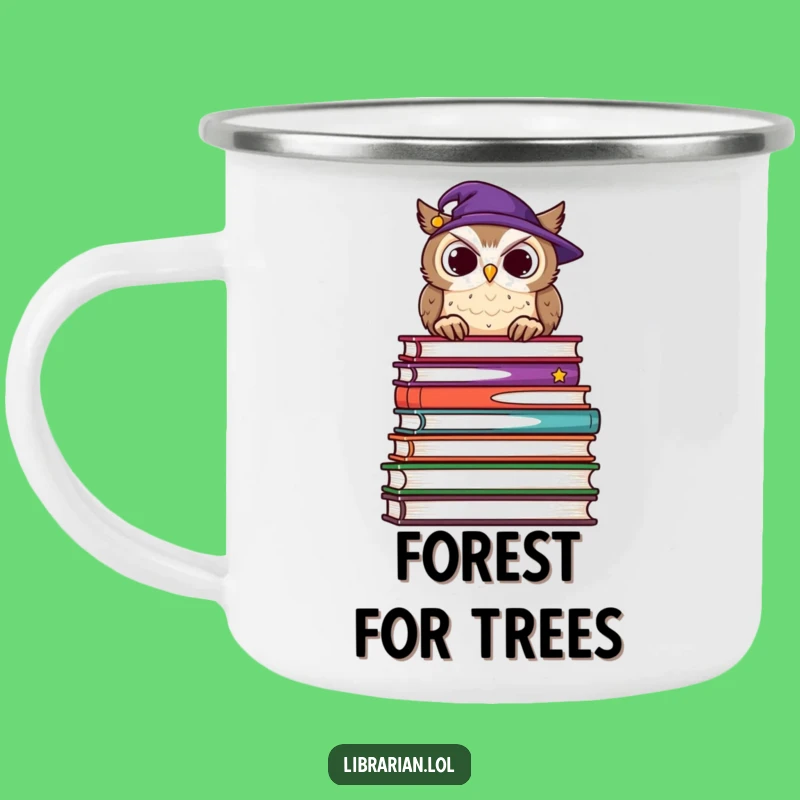 Funny Owl Professor Camping Mug - Durable & Hilarious for Outdoor Study