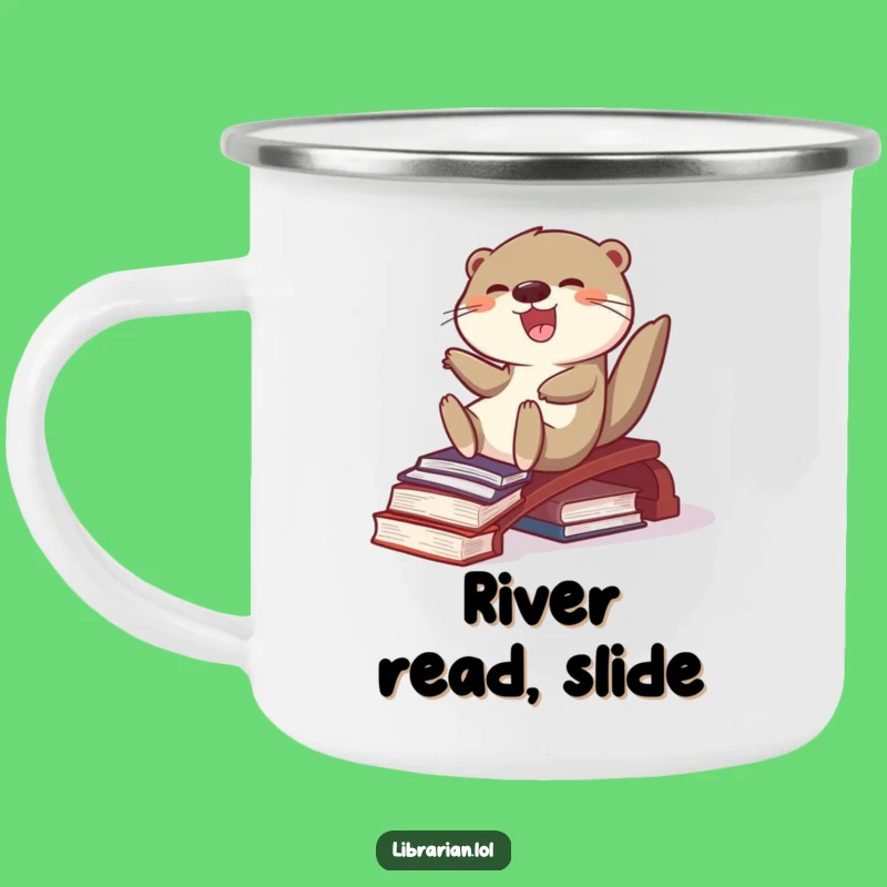 Funny Otter Camping Mug - Your Hilarious Companion for Bookish Adventures
