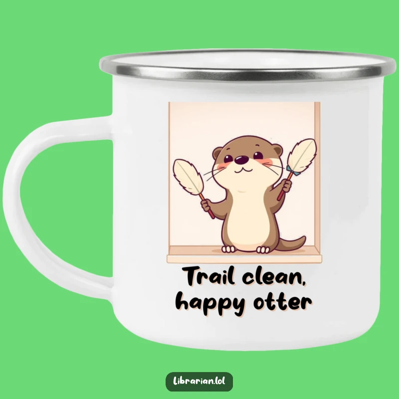 Funny Otter Camping Mug - Durable Cartoon Animal Dusting, Adventure & Humorous Gift