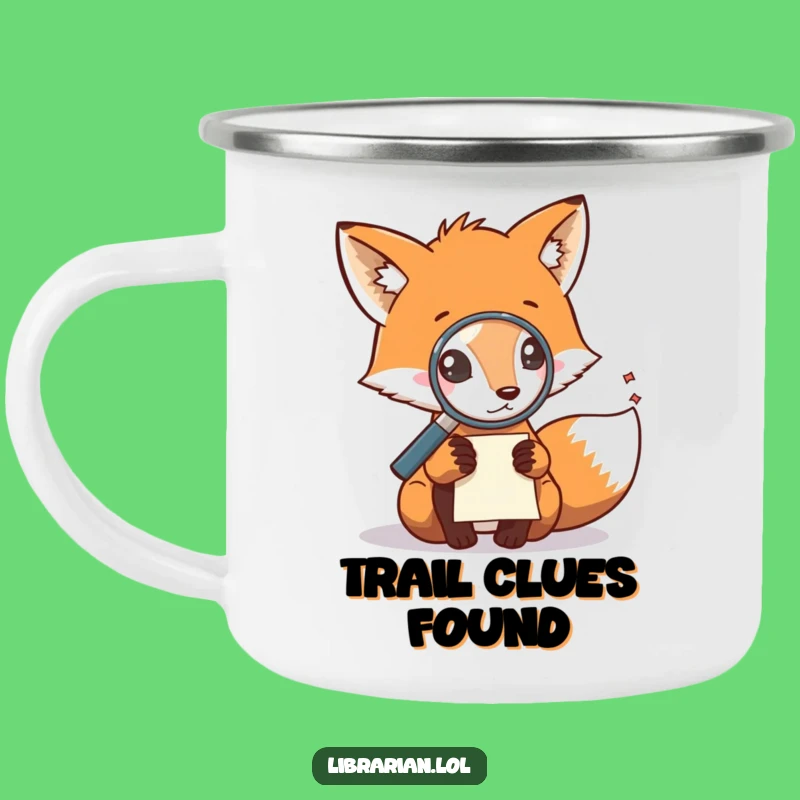 Funny Fox Detective Camping Mug: Adventure-Ready Drinkware for Investigators