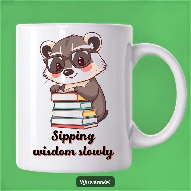 Funny Badger Reading Mug: Book Lover Gift, Cozy & Intellectual