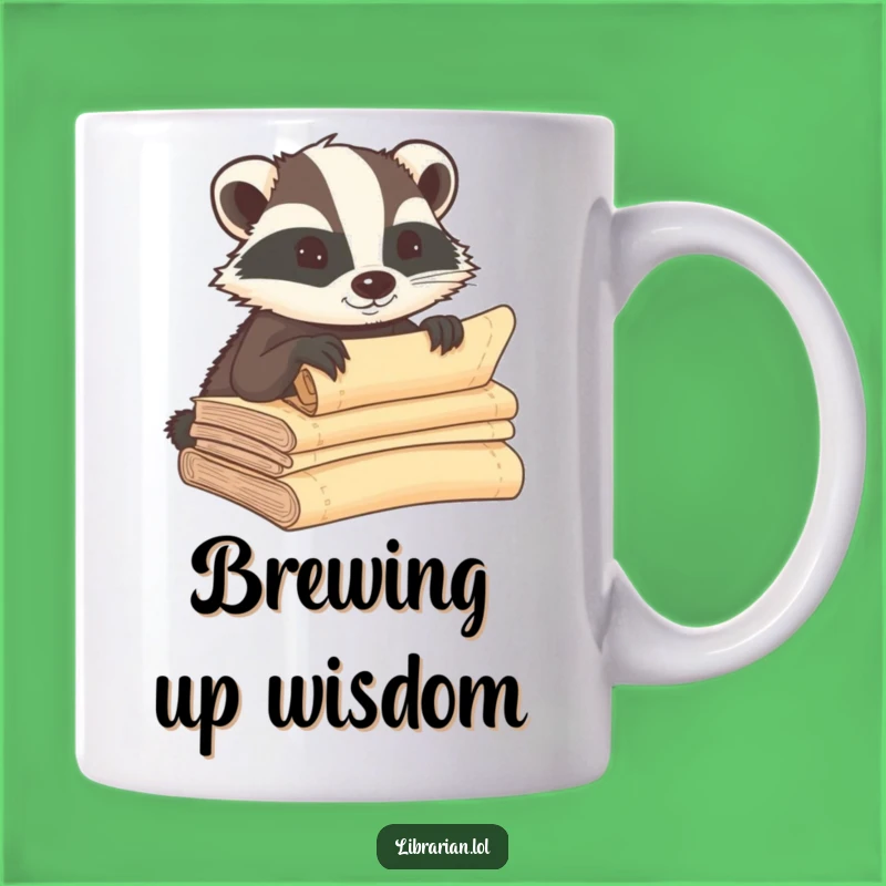 Funny Badger Scroll Mug - Mysterious & Hilarious Gift for History Buffs