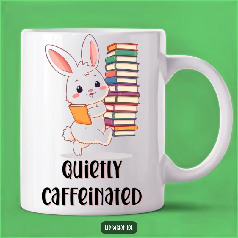Funny Bunny Librarian Mug: A Scholarly Bunny's Hilarious Reading Gift