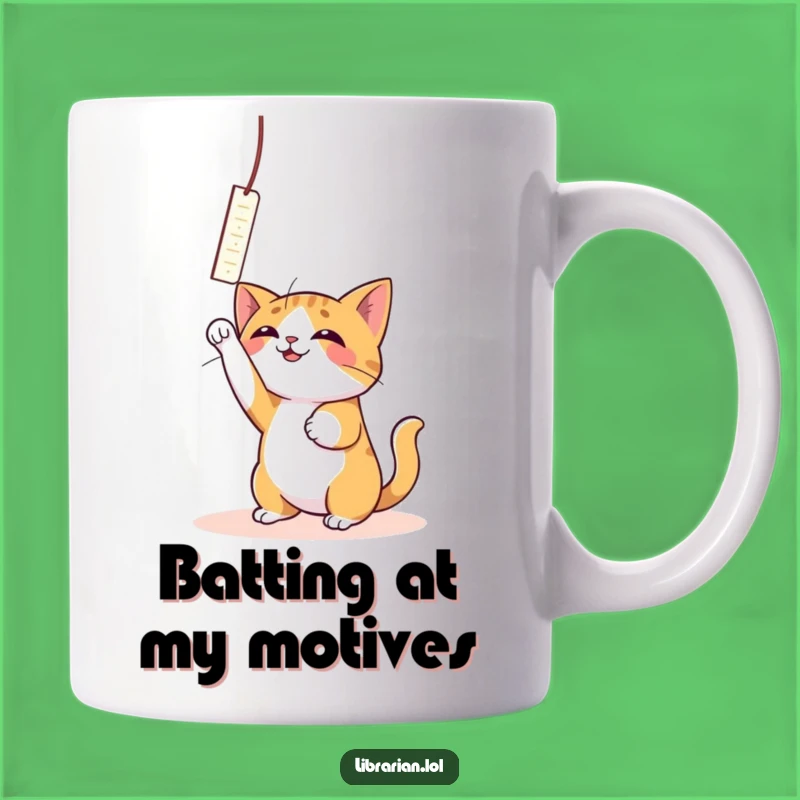 Funny Cat Bookmark Mug - Playful Pounce for Readers, Perfect Gift