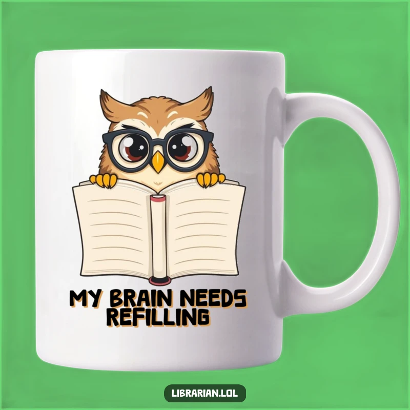 Funny Curious Owl Reading Glasses Mug: Perfect Gift for Book Lovers Who Need a Laugh
