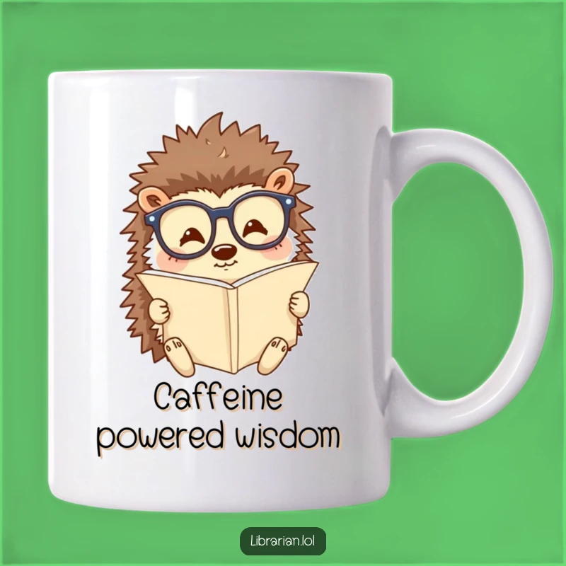 Funny Hedgehog Scholar Mug: Happy Reader with Glasses, Perfect Funny Gift
