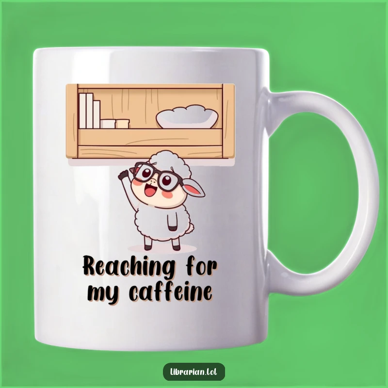 Funny Sheep Reading Mug - Smart Cartoon Animal Reaching, Hilarious Gift for Book Lovers