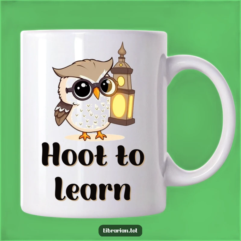 Funny Wise Owl Mug: Spectacled Owl Reads Ancient Tome, Perfect Smart Funny Gift!