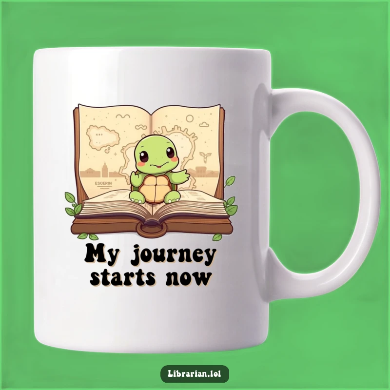 Funny Turtle Story Map Mug: Wise Guidance for Your Daily Adventures