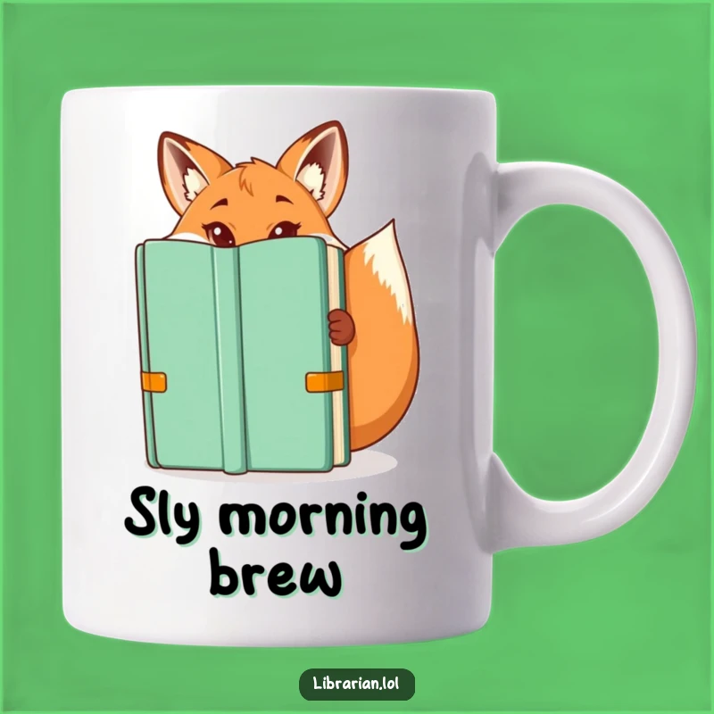 Funny Fox Librarian Mug: Mischief and Merriment for Book Lovers!
