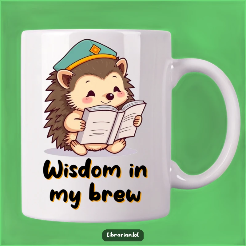 Funny Hedgehog Reading Mug - Perfect Gift for Book Lovers and Smarty Pants
