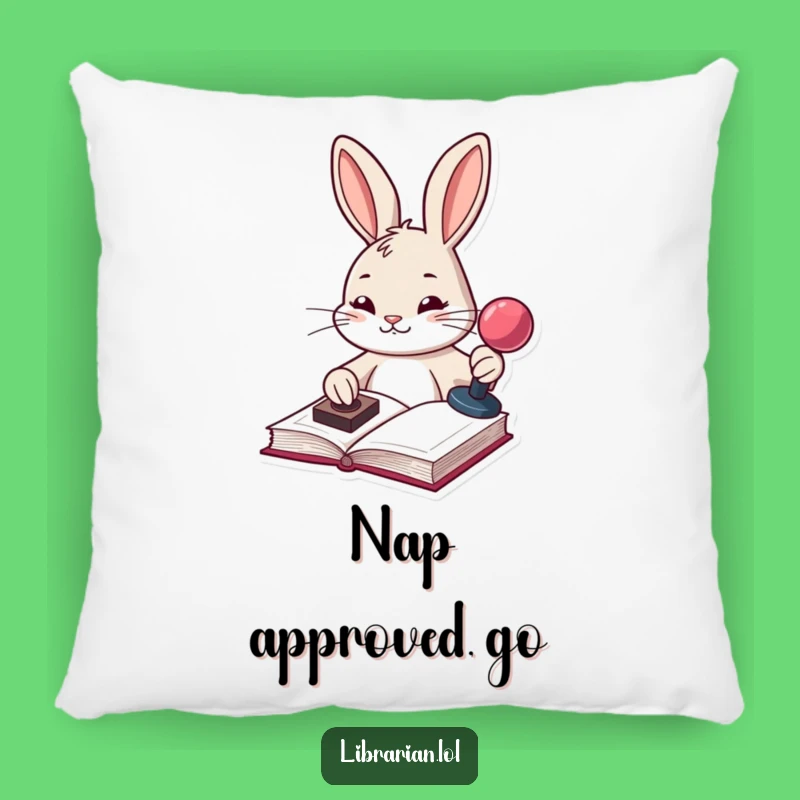 Cozy Funny Bunny Pillow: Comfy Companion for Organized Reading, Great Funny Gift