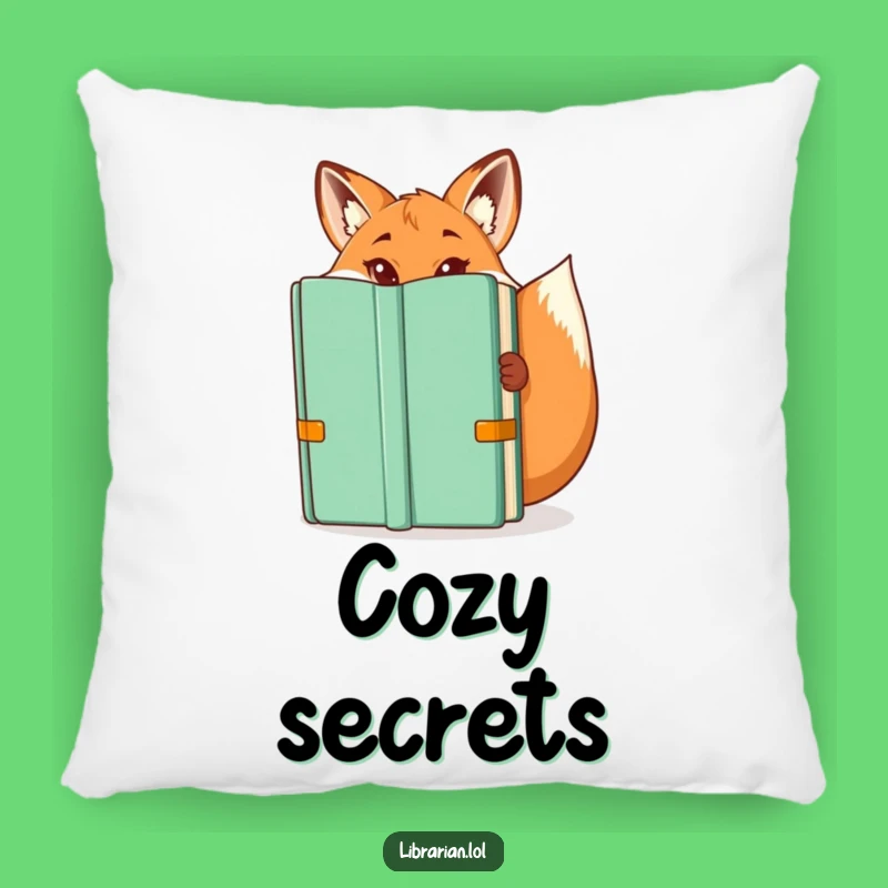 Funny Fox Librarian Pillow: Snuggle with Sly Charm and Cozy Comfort!