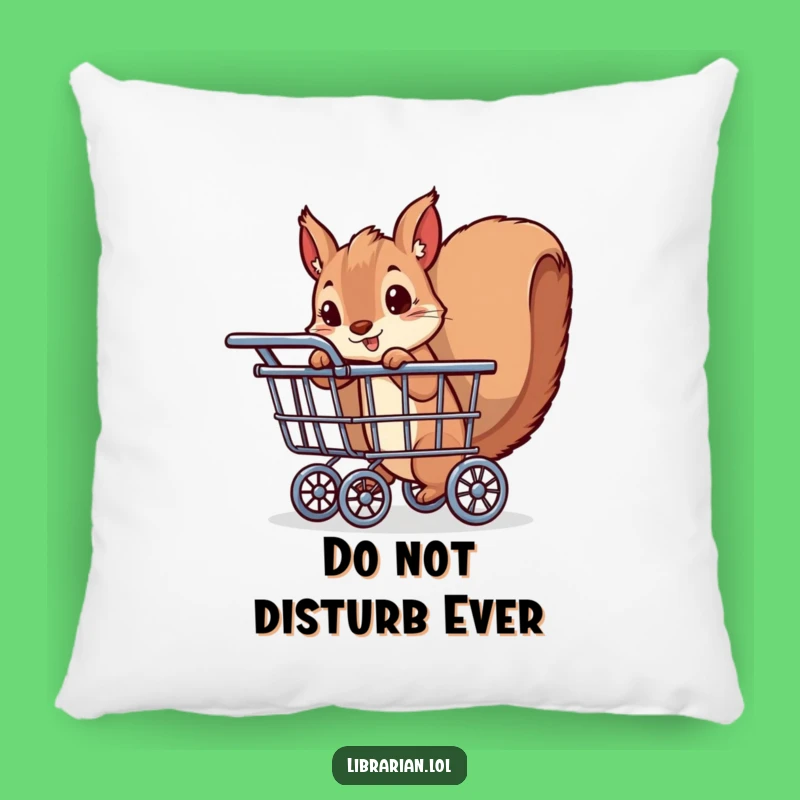 Funny Squirrel Reading Pillow: Playful Bookworm Accent, Cozy Funny Gift