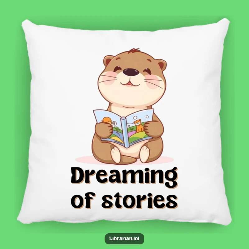 Funny Otter Story Time Pillow - Cozy Comfort for Little Dreamers