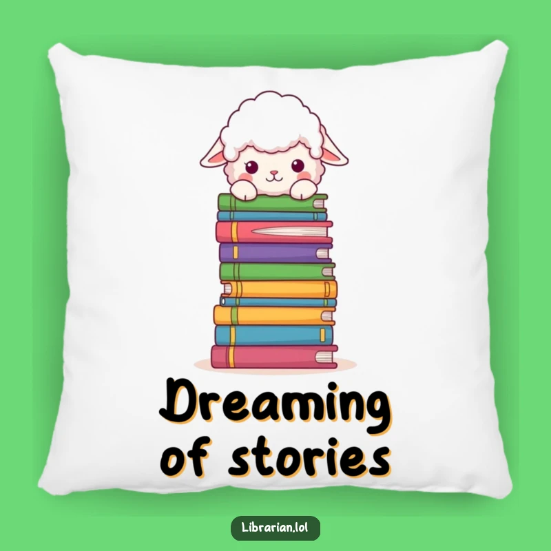 Funny Sheep Book Pillow: Cozy Sheep Peeks Over Books, Hilarious Reading Decor!