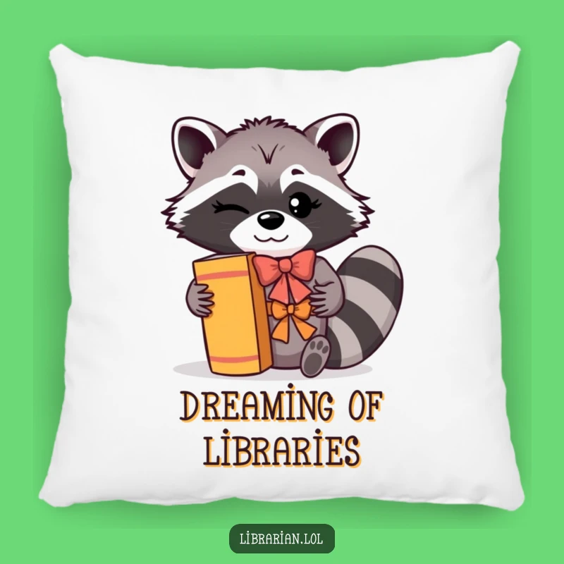 Funny Book Pillow: Cozy Up with Literary Charm & This Hilarious Racoon Gift