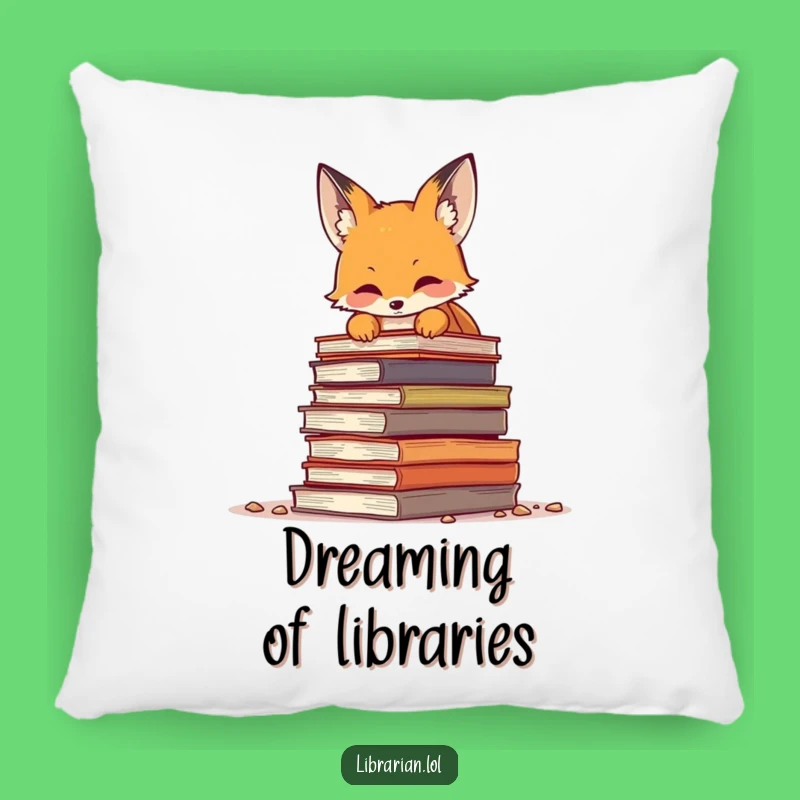 Funny Fox Reading Pillow - Cozy & Humorous Accent for Book Lovers