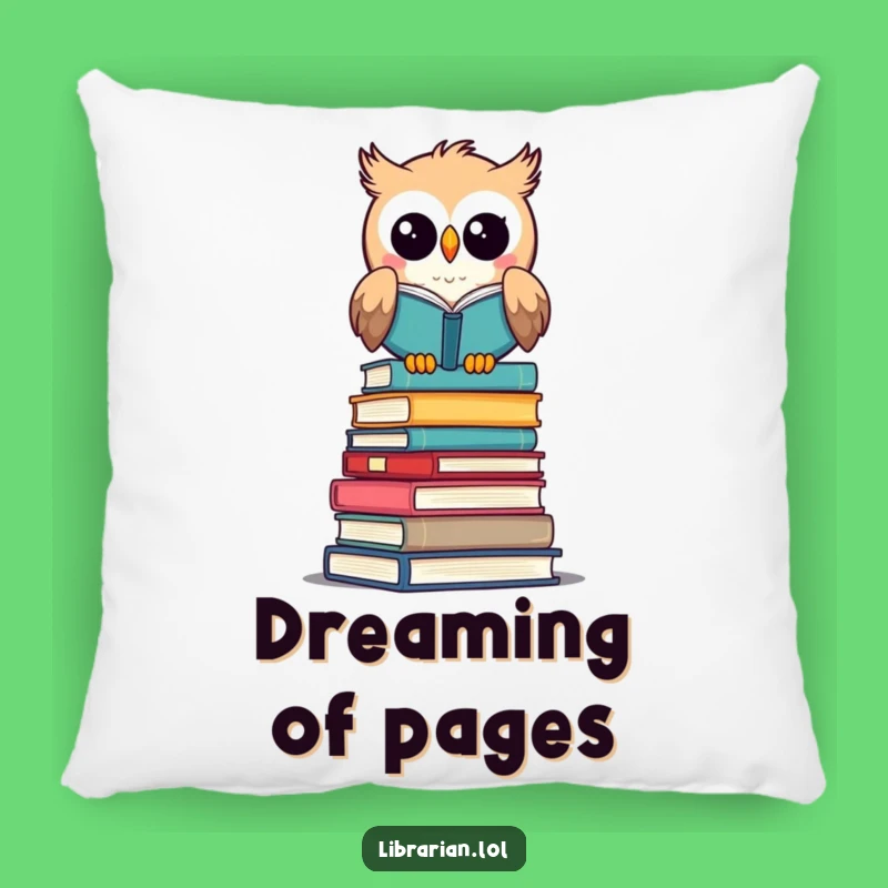 Funny Owl Librarian Pillow: Nap with Wisdom and Literary Laughs!