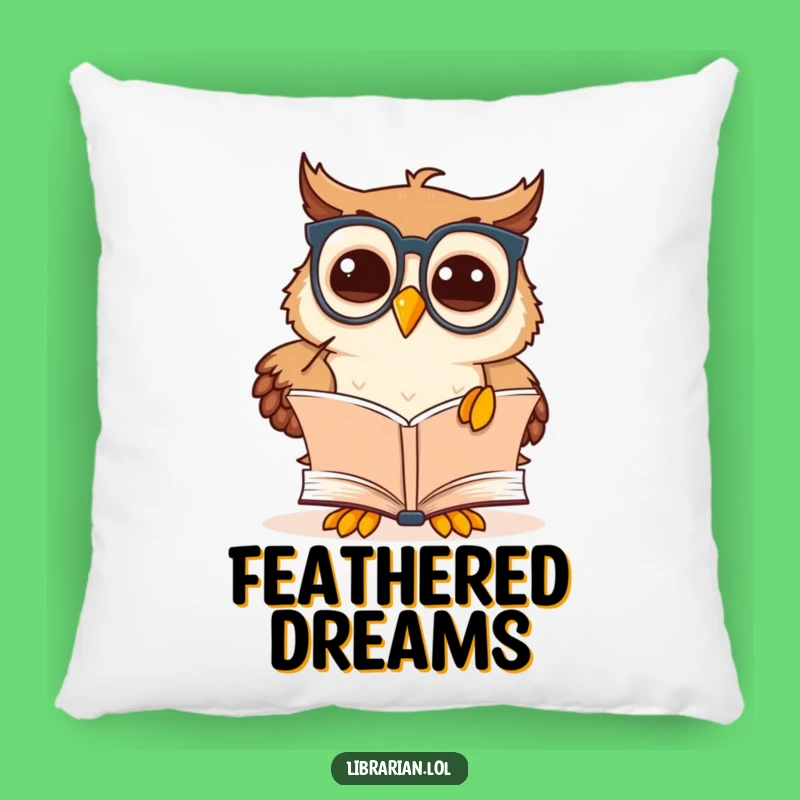 Funny Owl Scholar Pillow: Cozy Wisdom, Intellectual Accent