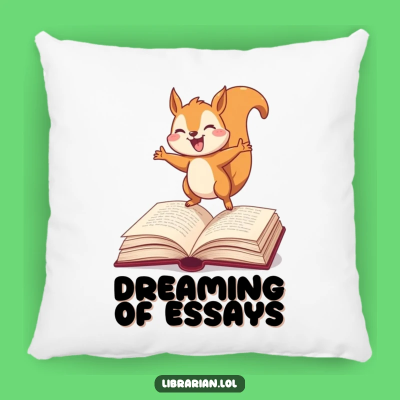 Funny Squirrel Dictionary Pillow: Cozy Comfort with Literary Humor