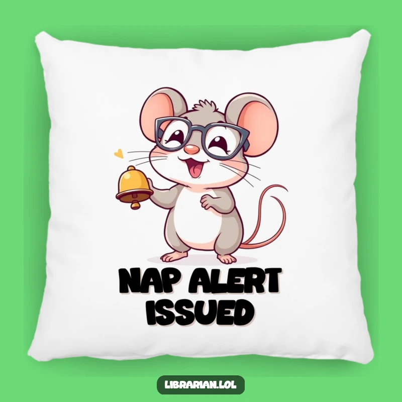 Funny Mouse Pillow: Cozy Cheerful Spectacled Accent Pillow