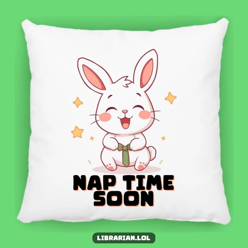 Funny Rabbit Book Pillow, Energetic Accent, Joyful Reading Decor