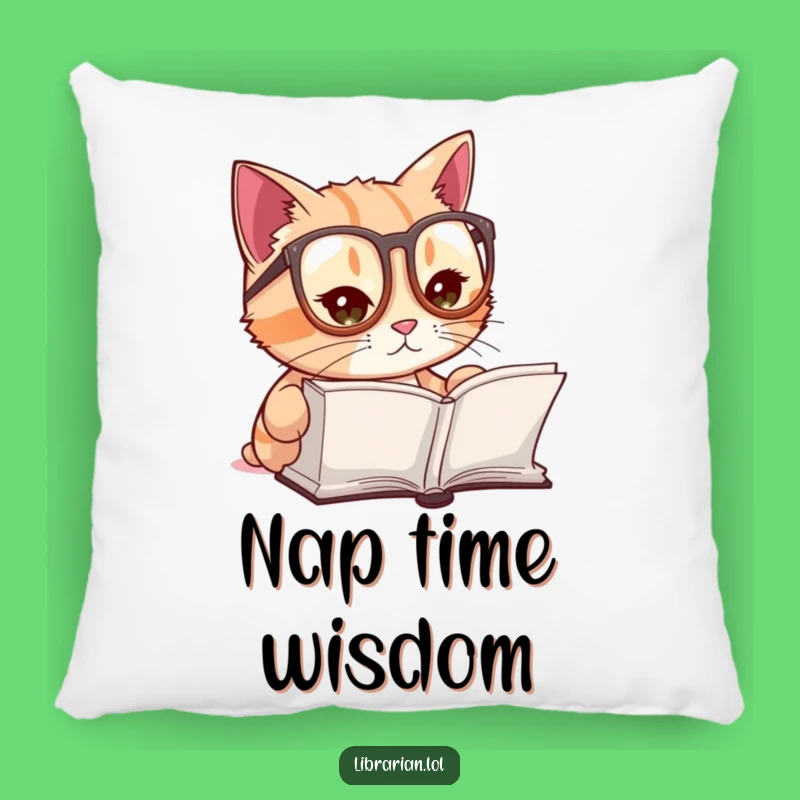 Funny Cat Reading Pillow - Cozy Cushion for Bookworms and Cat Fans