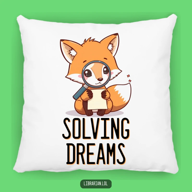 Funny Fox Detective Pillow: Cozy Comfort for Mystery Buffs
