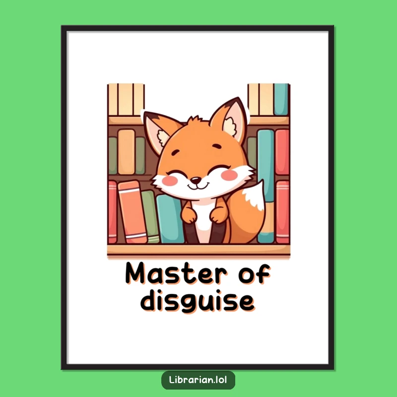 Funny Fox Digital Art: Instant Download, Mischievous Wall Decor, Ideal Funny Gift