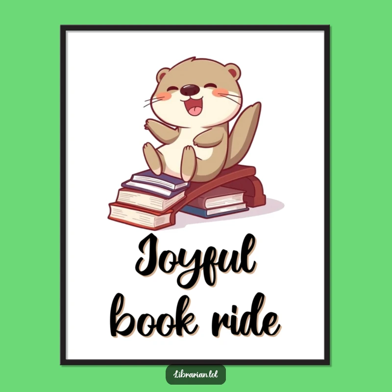 Funny Otter Digital Art - Hilarious Printable for a Joyful and Whimsical Space