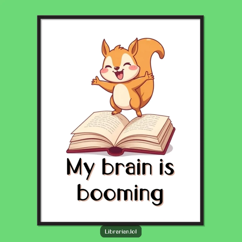 Funny Squirrel Dictionary Art Print: Joyful Literary Decor for Your Space