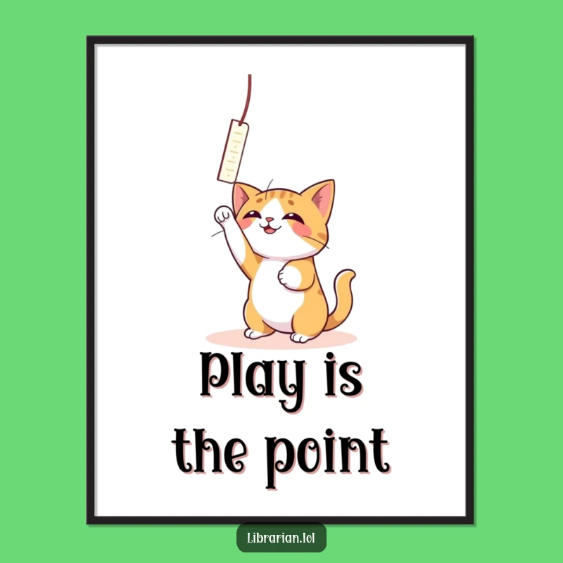Funny Cat Bookmark Digital Art - Playful Pounce for Instant Hilarious Decor