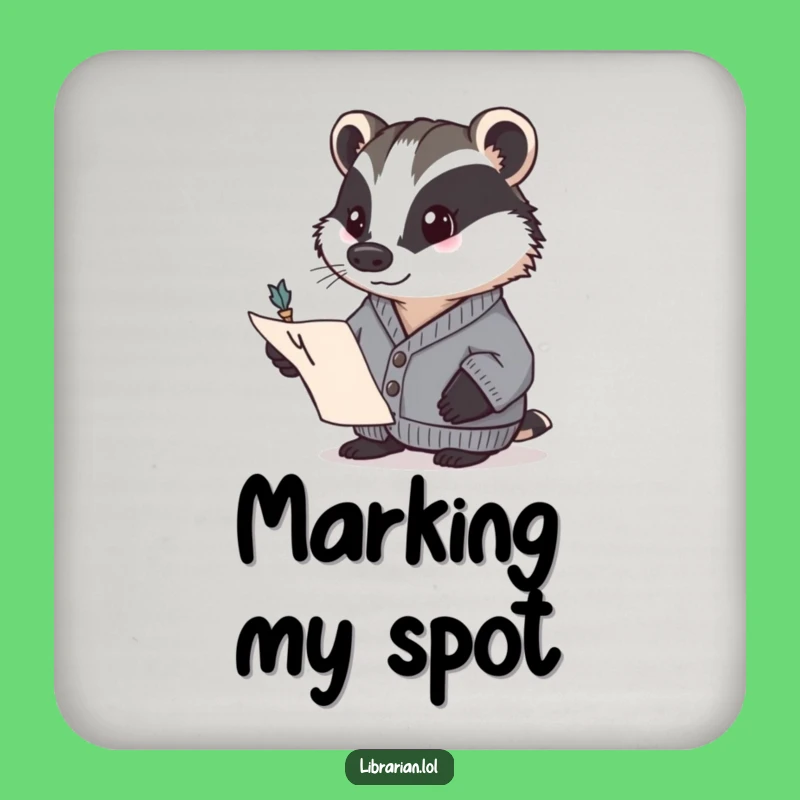 Funny Badger Scholar Coaster: Protect Surfaces with this Determined Guide