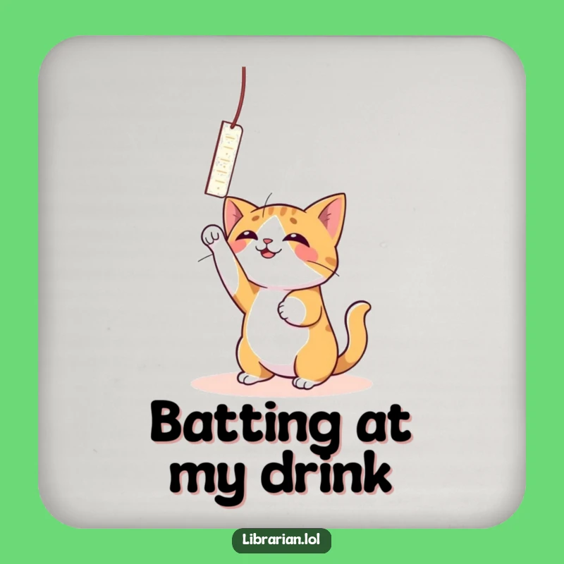 Funny Cat Bookmark Coaster - Protect Drinks with This Hilarious Art