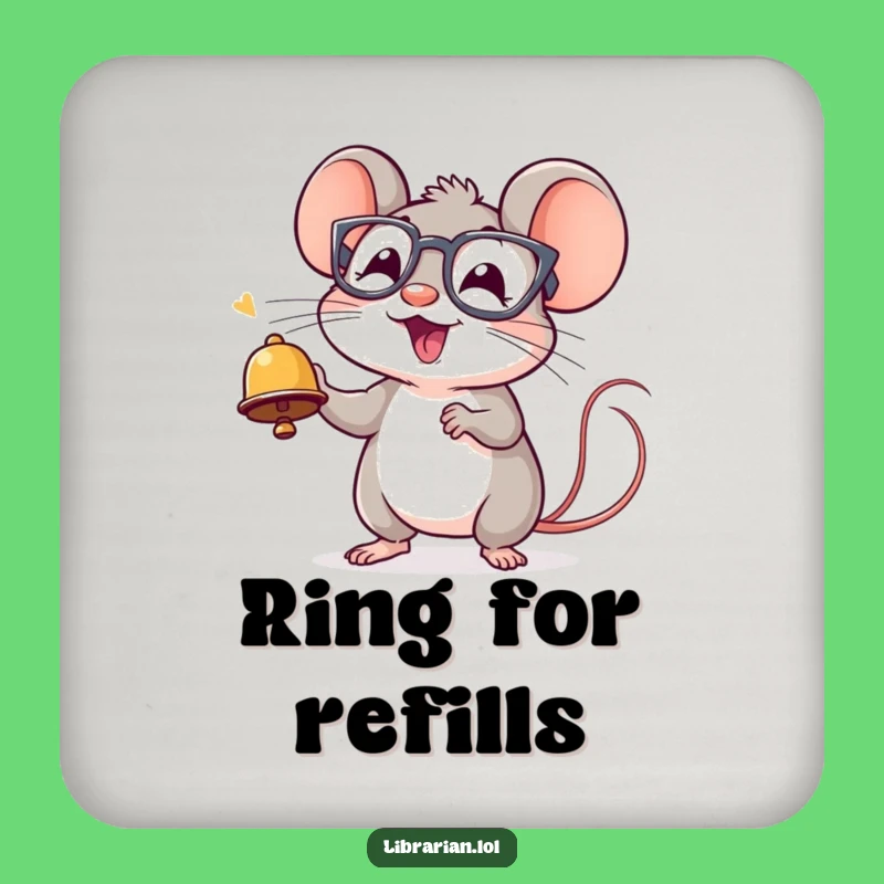 Funny Mouse Coaster Set: Cheerful Spectacled Protection for Drinks